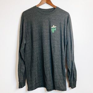 Retrofit Cactus Sombrero Patch Long Sleeve T-Shirt